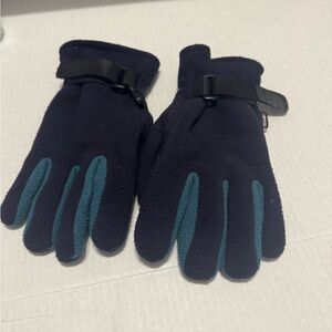 Marks & Spencer Men's Dark Gloves with Teal Accents